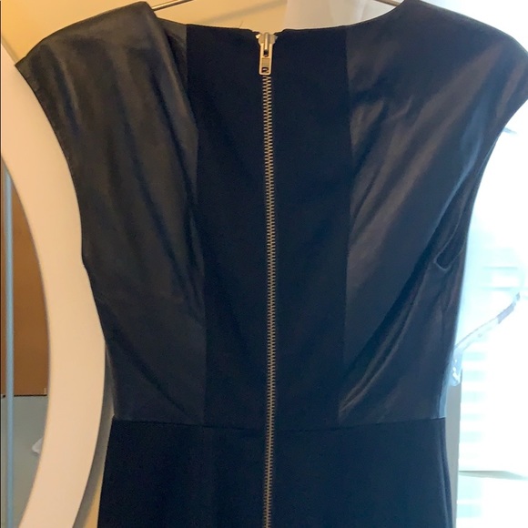RACHEL ZOE BLACK MINI DRESS LEATHER SIZE 2 - Picture 4 of 4